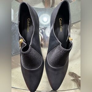 Calvin Klein Leather Booties, Size 9.5, New